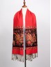 Butterfly Print Pashmina W/ Golden Threads & Tassels